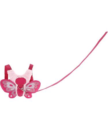 BTSKY Fluff Butterfly Baby Toddler Walking Harness with Safety Rein - Kids Anti-Lost Harness Leash Strap Belt Pink - Buy Online on GoSupps.com