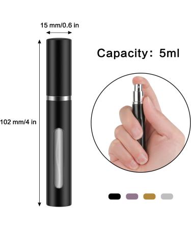 Saiveina 5ml Mini Perfume Atomizer Bottles - Refillable Travel Spray (4 Pack) | Ideal for Cologne & Fragrance - Buy Online on GoSupps.com