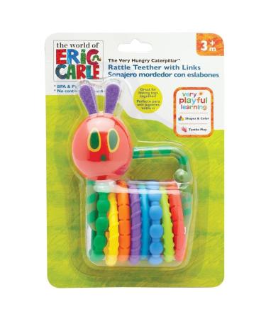 World of Eric Carle  The Very Hungry Caterpillar Rattle Teether with Links 1 Count (Pack of 1)