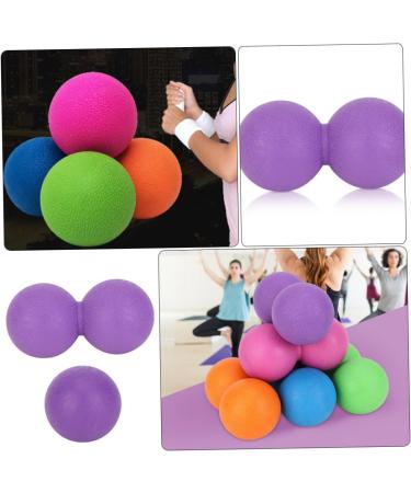 Beavorty Peanut Yoga Massage Ball & Roller - Double Muscle Relief & Lacrosse Trainer - Violet - Buy Online on GoSupps.com