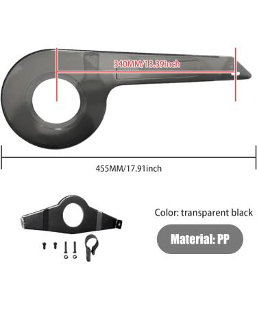 Bicycle Chain Guard for 32-36 Teeth | Universal Kids Bike Chain Cover | Sturdy Transparent Black Accessory - Buy Online on GoSupps.com