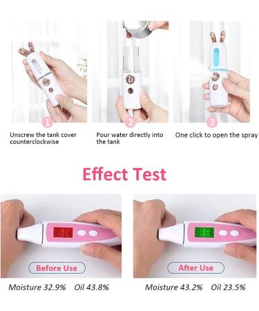 Qukaim Handy Mist Spray Nano Atomization Mist Sprayer 30ml Face Skin Moisturizing Mist Spray Rabbit Type White - Buy Online on GoSupps.com