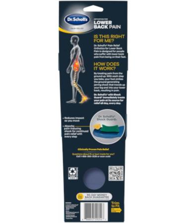 Dr. Scholl's Pain Relief Orthotics for Lower Back Pain - Men, Size 8-14 | 1 Pair - Buy Online on GoSupps.com