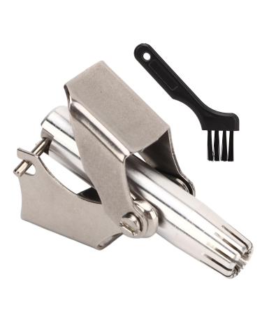 Manual Nose Hair Trimmer Manual Nose Hair Remover R Shaped 360 Degree Rotarys 12 Edged Blade Stainless Steel Nose Hair Trimmer