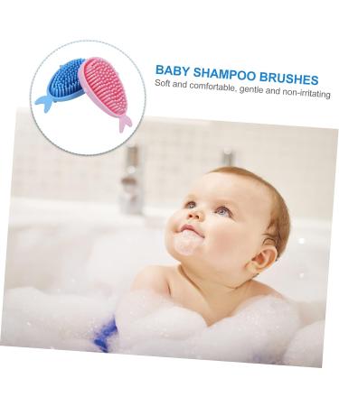 GAFOKI Baby Shampoo Brush Set - Newborn Hair Washing Tool with Scalp Exfoliator, Cartoon Whale Design for Gentle Bath Time - Buy Online on GoSupps.com