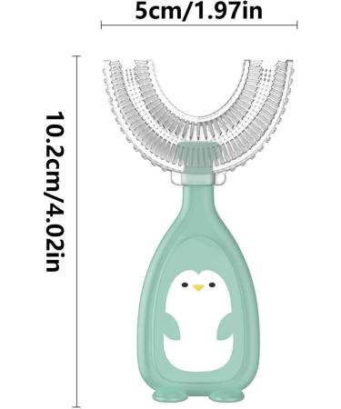 Children's U-Shaped Toothbrush - Soft Silicone Baby Toothbrush for Oral Care (Green L) - Manual Cleaning Tool - Buy Online on GoSupps.com
