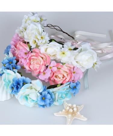Artificial Hair Bands - Blue Simulation Rose Headband for Party & Wedding Accessories (1 Piece) - Buy Online on GoSupps.com