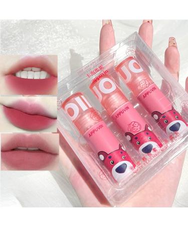 Sitovely 3 Colors Cute Mini Velvet Matte Lipstick Set  Waterproof & Long-Lasting Smudge Proof Pink Color Lip Gloss Lip Stains Makeup Set with Gift Box | Mud Texture (B) - Buy Online on GoSupps.com