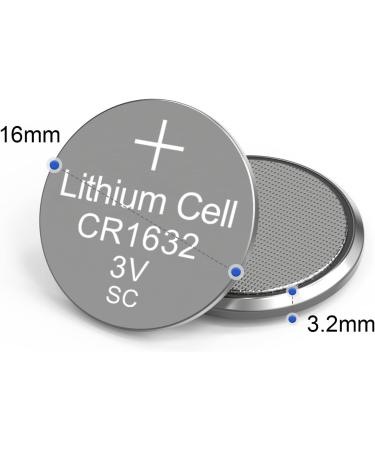 CR1632 3v Lithium Battery CR 1632 Battery CR1632 Lithium 3V Coin Cell Batteries DL1632 BR1632 ECR1632 Replace for Key Finder Fitness Tracker Calculator Car Remote Batteries 20pcs - Buy Online on GoSupps.com