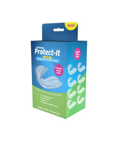 Protect Your Teeth and Sleep with DENTEMP Protect-IT Mouth Guard for Clenching Teeth at Night - 8 Pack Custom Fit Night Guards for Teeth Grinding Guards for Sleep
