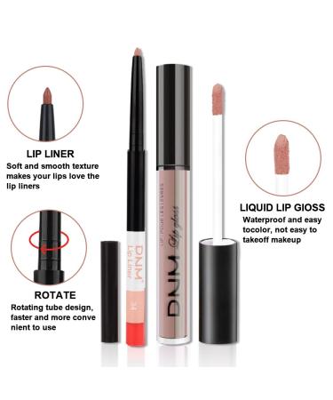 AMY'S DIARY 2pcs Nude Matte Lip Liner and Lipstick Set - Long Lasting, Waterproof Liquid Lipstick and Lip Liner Kit - Matt Lips Makeup for 24H Wear (34) - Buy Online on GoSupps.com