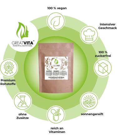  GREAT VITA GreatVita - Dried Strawberries - 1250g - Freeze-dried strawberry slices - Premium quality - No added sugar - 100% whole fruit - Buy Online on GoSupps.com