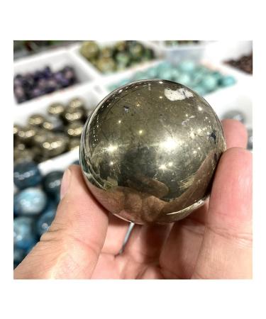1pc Natural Pyrite Sphere Round Shape Stones Raw and Decoration Natural Quartz Crystals for Decoration Stone Generator HOMEZHOU 55mm