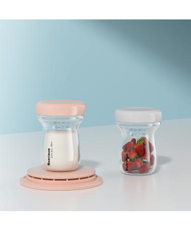 Breast-Like Glass Baby Bottle 6 oz - Anti Colic, Wide Neck, 3 Months+, 2 Pack (Pink) - Buy Online on GoSupps.com