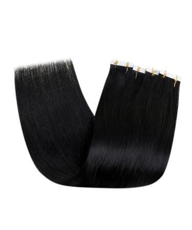 Buy Laavoo Real Hair Tape Extensions - 40cm Black Seamless 10G Inject Tape Virgin Hair 5pcs - Buy Online on GoSupps.com
