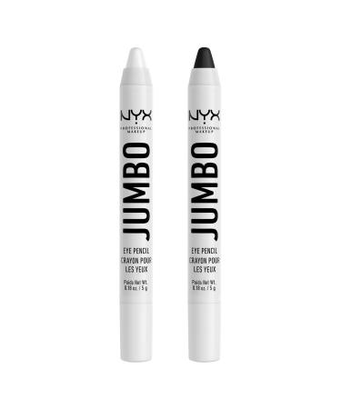 NYX PROFESSIONAL MAKEUP Jumbo Eye Pencil, Eyeshadow & Eyeliner Pencil - Milk & Black Bean (2-Pack) Milk & Black Bean Pack of 2