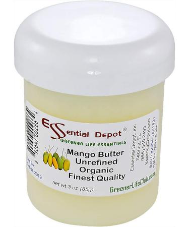 Essential Depot Organic Mango Butter - 3oz | No Additives No Scent | Perfect for Creams Lotions Lip Balms & Skin Care - Buy Online on GoSupps.com