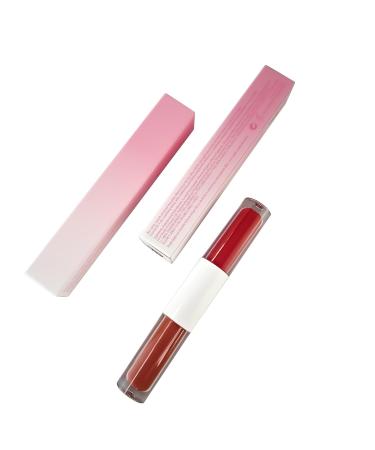 Buy Vegan Lip Gloss | Long Lasting Waterproof Glossy & Matte Lipstick | Moisturizing Dual-Head Balm in Pink | International Shipping Available - Buy Online on GoSupps.com