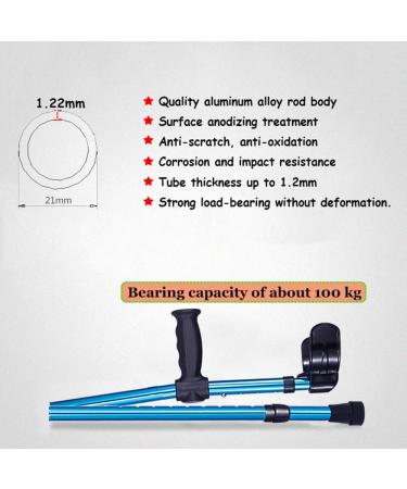 Forearm Crutches Folding Crutches for Adults Ergonomic Crutches for Walking 10 Stops Height Adjustable Non Skid Rubber Tips Unisex (1 Pcs) (1 Pcs) Selfless dedication - Buy Online on GoSupps.com