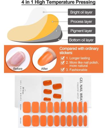 Ebanku Cured Gel Nail Strips - Long Lasting Waterproof Nail Polish Wraps with DIY Kit - Buy Online on GoSupps.com