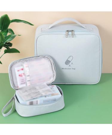 Large Capacity Waterproof Medication Bag - 2 Pack Emergency First Aid Storage for Travel & Home - Gray - Buy Online on GoSupps.com