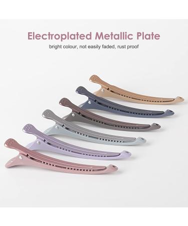 Aimike 12PCS Sectioning Hair Clips - Anti-Slip Salon Crocodile Clips in Morandi Colors - Buy Online on GoSupps.com
