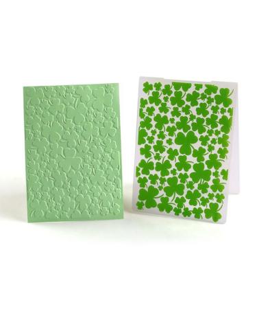Clover Plastic Embossing Folder for Scrapbook DIY Album Card Tool Plastic Template   (Clover)