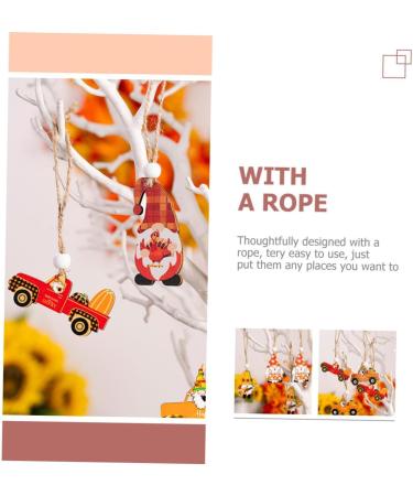 Zerodeko Hanging Gnomes Pendant 2 Boxes Thanksgiving Pendant Wood Gnome Cutouts Creative Gnome Pendant Delicate - Buy Online on GoSupps.com