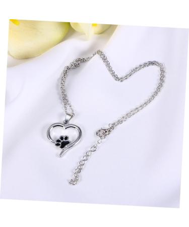 Toddmomy Sterling Silver Dog Necklace with Paw Print - Pet Trailer Charm Jewelry - Buy Online on GoSupps.com