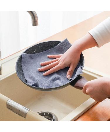 Crcyphne Reusable Cleaning Wipe Household Dish Rags Wash Paper Towel Replacement Blue - Buy Online on GoSupps.com