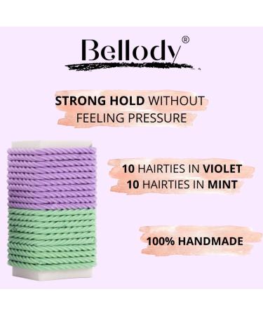 Buy Bellody Minis - Small Hair Ties for Stylish Braided Hairstyles | 20 Turquoise/Violet Mini Hair Ties for Women - Buy Online on GoSupps.com