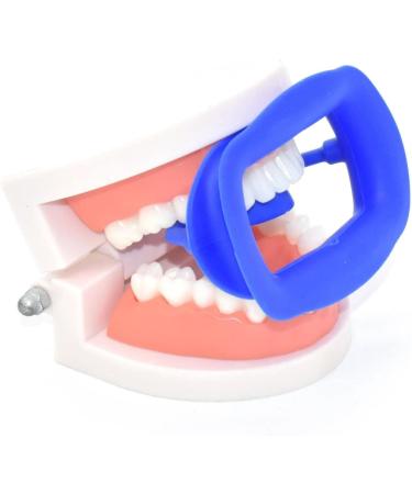 Dental Mouth Bite Internal Mouth Opener Silicone Cheek Retractor Reusable Dental Mouth Opener for Oral Inspection Blue - Buy Online on GoSupps.com