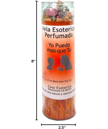 I CAN More Than You CAN - Palm Wax Spiritual Intention Spell Candle Orange | Vela CASA ESOTERICA PERFUMADA | International Shipping Available - Buy Online on GoSupps.com