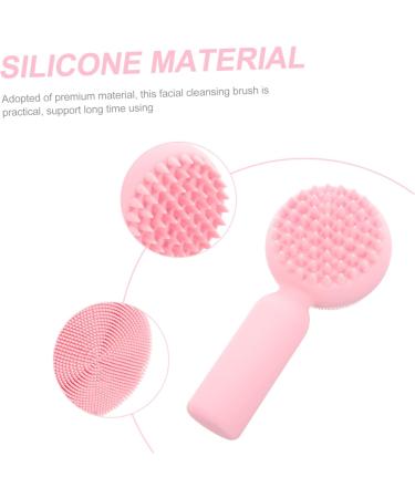 Ipetboom Silicone Face Brush Facial Exfoliator Facial Scrubber for Face Cleaning Scrubber Face Scrub Face Silicone Scrubber Facial Brush Pink Cleansing Brush 3d Manual Silica Gel 11x5cm Pink - Buy Online on GoSupps.com