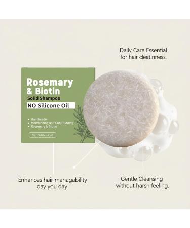  Hengxuan Natural Rosemary Shampoo Bar - Solid Shampoo with Biotin for Hair Growth and Strengthening Deep Cleansing and Moisturizing for All Hair Types Free from - Buy Online on GoSupps.com