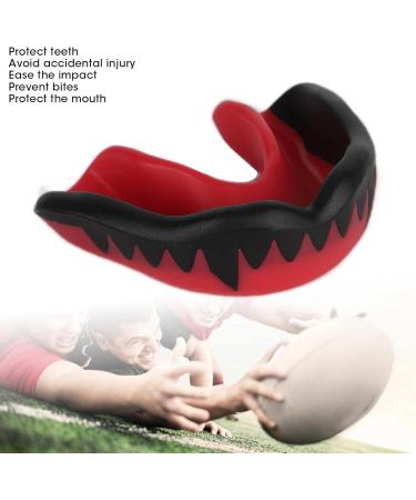 Buy Sports Mouth Guard for Basketball Football & Lacrosse - Soft Silicone Tooth Protection in Red & Black - Buy Online on GoSupps.com