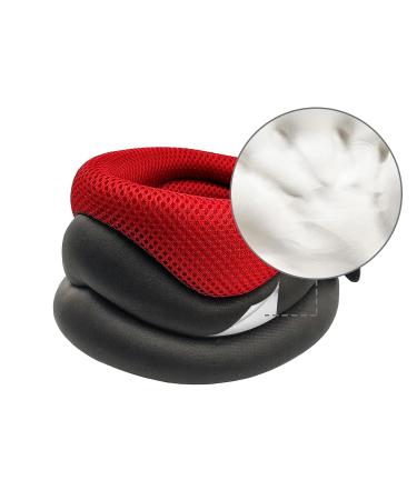 Tinayau Unisex Neck Support Collar - Breathable & Adjustable Cervical Spine Support for Work & Sleep - Red 43x10 cm - Buy Online on GoSupps.com
