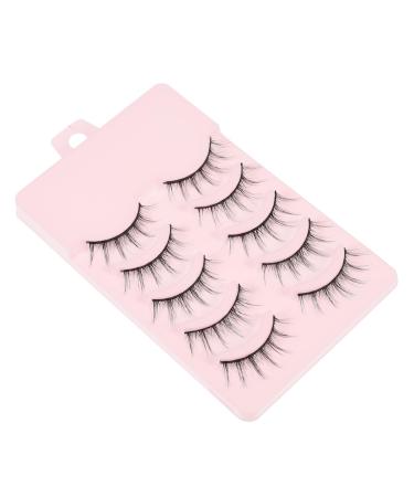 FRCOLOR 5 Pairs of False Eyelashes Fibre Adhesive Slim 5D