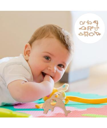 ORFOFE Baby Teether Adorable Wood-Made Animal-Design Teething Toy - Buy Online on GoSupps.com
