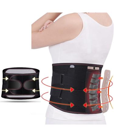 Men & Women Lordosis Support Belt - Tourmaline Magnetic Steel Bones with Cushion - X-Large Gray & Black - International Shipping - Buy Online on GoSupps.com