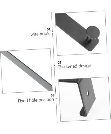 jojofuny 2pcs Door Hook Hat Wall Hanger Wall Mounted Clothes Rack Towel Valet Hat Hooks Hanging Door No Trace 21x4.5cm Black - Buy Online on GoSupps.com