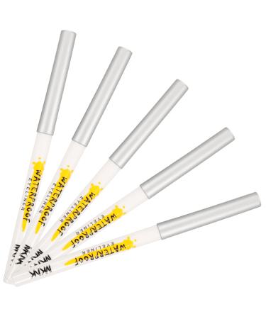 VINTORKY 5pcs White Lying Silkworm Pen Matte Cream Eyeshadow White Crayons Eye Makeup Pencil Abs Girl Make up