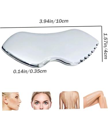 Stainless Steel Gua Sha Tool - 3.9 Metal Facial Massage Comb for Tight Skin & Muscle Pain Relief - Portable & Effective Gua Sha Therapy - Buy Online on GoSupps.com