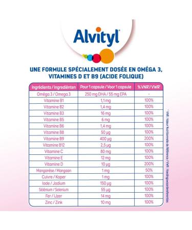 Alvityl - Conception Pregnancy - Pregnant and lactating women - Dietary supplement - Folic acid 400 g - 30 capsules - Buy Online on GoSupps.com