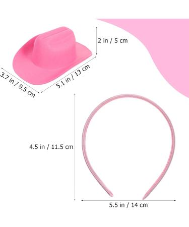 FOMIYES Cowboy Hat Headband: Mini Cowgirl Hat Headband - Birthday Costume Accessories Cowgirl Hat Costume Headwear for Western Masquerade Party (Pink) - Buy Online on GoSupps.com