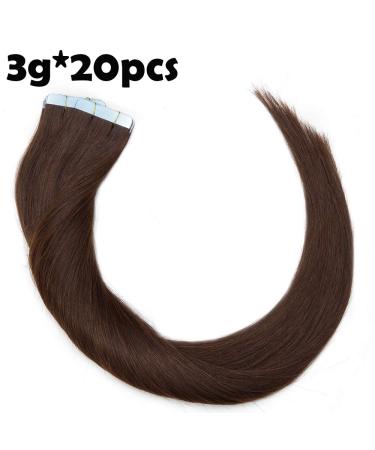 Buy SEGO Tape Extensions - Real Hair 20 Tressen 60g Set Adhesive Tape Hair Extensions Medium Brown #4-2 55cm - Smooth & Easy Application - Buy Online on GoSupps.com