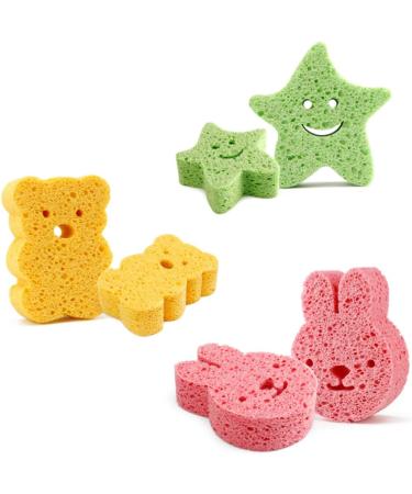 MERRYHAPY 6pcs Bath Sponge Set | Body Loofah & Animal Bathing Sponge | Ideal for Kids & Adults | Perfect for Showers & Cleaning - Buy Online on GoSupps.com