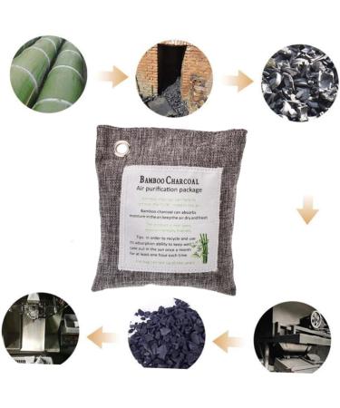 ULTECHNOVO Bamboo Charcoal Bags - 2 Pcs Air Deodorizer Gray | Eco-Friendly Odor Eliminator for Home & Travel - Buy Online on GoSupps.com