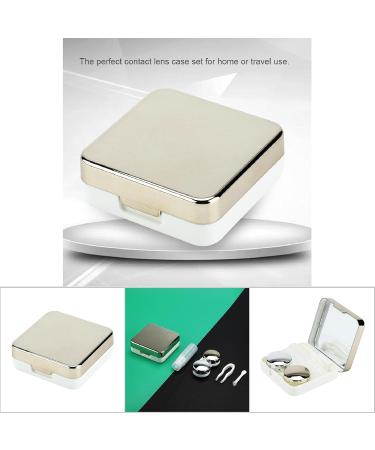 Shop Cute Golden Reflective Contact Lens Case Set - Travel Kit Box for Optimal Eye Care - Buy Online on GoSupps.com