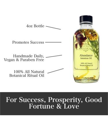 Abundance Intention Ritual Oil - 100% Natural 4 oz | Success Prosperity Love & Good Fortune | Wiccan Pagan Manifestation - Buy Online on GoSupps.com
